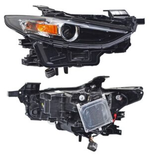 FM319LR FARO MAZDA 3 19-22 4P/2P NEGRO C/LED C/LUPA AMBAR DER GNT CN 230721
