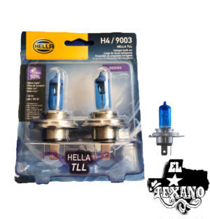FOC37 FOCO HELLA H4 HALOGENO TLL 50% MAS LUZ 12V 60/55W (JGO)