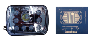 LED12 FARO UNIVERSAL CUADRADO GDE 9 LEDS 6052 LH=RH N-CN