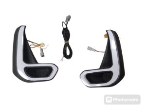 PAD333 PARRILLA DE DEFENSA TOYOTA HILUX 21-22 C/LED P/DIRECCIONAL S/HOYO P/FARO NIEBLA JGO LH/RH