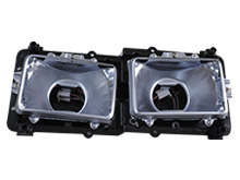 PFR2500102 BASE DE FARO P/FREIGHTLINDER FLD-120 87-98 DOBLE FARO PLASTICO/ARO METAL C/ARNES DER