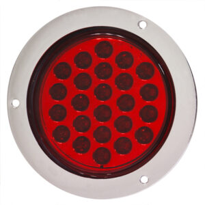 PLA3 PLAFON EMB 4" BRIDA CROMADA 24 LED ALTA/BAJA ROJO