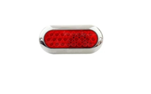 PLA5 PLAFON EMB OVAL BRIDA CROMADA 25 LED ALTA/BAJA ROJO