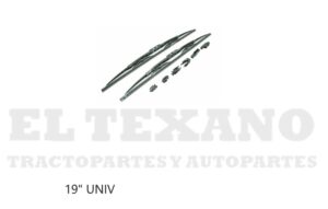 PLU10 PLUMA LIMPIABRISAS 19" ESTANDAR JGO