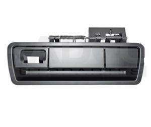 012-2304-00 MANIJA EXTERIOR NS ARMADA 04-15 CON HOYO PARA CAMARA 5TA PUERTA ELECTRICA LISA NEGRA