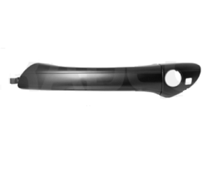 012-2002-05 MANIJA EXTERIOR MC CLASE C 00-07/CLASE E 03-09 CON HOYO PARA LLAVE/CON HOYO PARA SENSOR LISA NEGRA PLASTICO DELANTERA IZQ