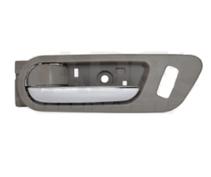 012-1909-09 MANIJA INTERIOR MZ CX9 07-15 CON HOYO PARA SEGURO BEIGE/CROMADA PLASTICO DELANTERA IZQ
