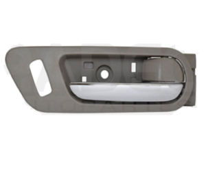 012-1902-12 MANIJA INTERIOR MZ 6 09-13 CON HOYO PARA SEGURO BEIGE/CROMADA PLASTICO DELANTERA DER
