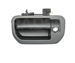012-1308-05 MANIJA TAPA HD RIDGELINE 06-14 CON HOYO PARA CAMARA LISA PARA PINTAR LISA NEGRA PLASTICO