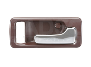012-1301-G4 MANIJA INTERIOR HD ACCORD 2P COUPE 90-93 CON HOYO PARA SEGURO SEGURO MANUAL CAFE/CROMADO PLASTICO DELANTERA DER