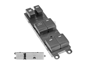 71224 CONTROL ELECTRICO NS TIIDA AMERICANO/VERSA AMERICANO 07-11 DE ELEVADOR 19 PINS 6 TECLAS NEGRO C/OREJAS P/TORNILLO 12VCC MANIJAUTO Izquierdo Delantera