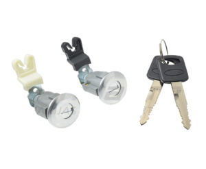 71599 CILINDRO PARA PUERTA FD EXPLORER 95-01/RANGER 98-04 10-12/AEROSTAR 92-97/ECONOLINE 97-07/TOPAZ 92-94 MZ B2300 94-00 FD EXPLORER SPORT TRAC 01-05/MUSTANG 96-04 JUEGO METAL CROMADO MANIJAUTO DELANTERO DERECHO/IZQUIERDO
