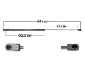 004-0625-03 AMORTIGUADOR COFRE CV HHR 06-11 DER/IZQ MNJ