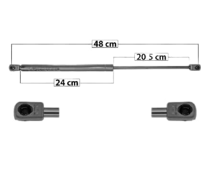 004-0916-04 AMORTIGUADOR COFRE DG RAM 02-08 DER/IZQ MNJ