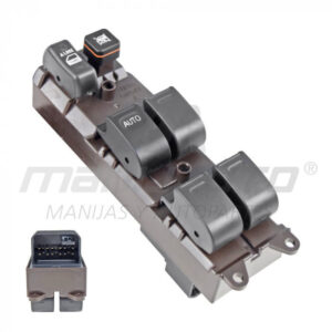 71201 CONTROL ELECTRICO TY HILUX VIGO 05-15  DE ELEVADOR 14 PINS 6 TECLAS NEGRO 12VCC MANIJAUTO DELANTERO IZQUIERDO