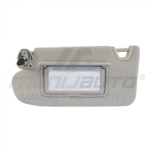 107440 VISERA NS ALTIMA 13-16  1 PIEZA CON ESPEJO CON LUZ GRIS PLASTICO 2 PINS TIPO ORIGINAL DELANTERA IZQUIERDA