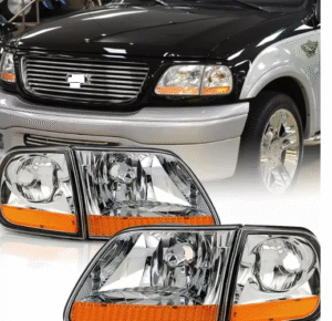 FAR1638 FARO FORD LOBO HARLEY-DAVIDSON 97-03 FRANJA NARANJA F/CROMADO (JGO FAROS Y CUARTOS PUNTA LH/RH)