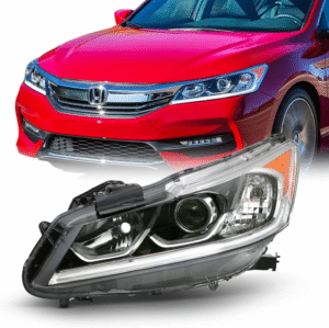 FAR1650 FARO HONDA ACCORD 16-17 C/LUPA C/DRL F/CROMADO (JGO FAROS LH/RH)