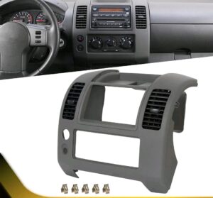 VIT44 VISTA DE ESTEREO NISSAN FRONTIER 05-20 PRO-X4 TIPO AMERICANA GRIS PLASTICO
