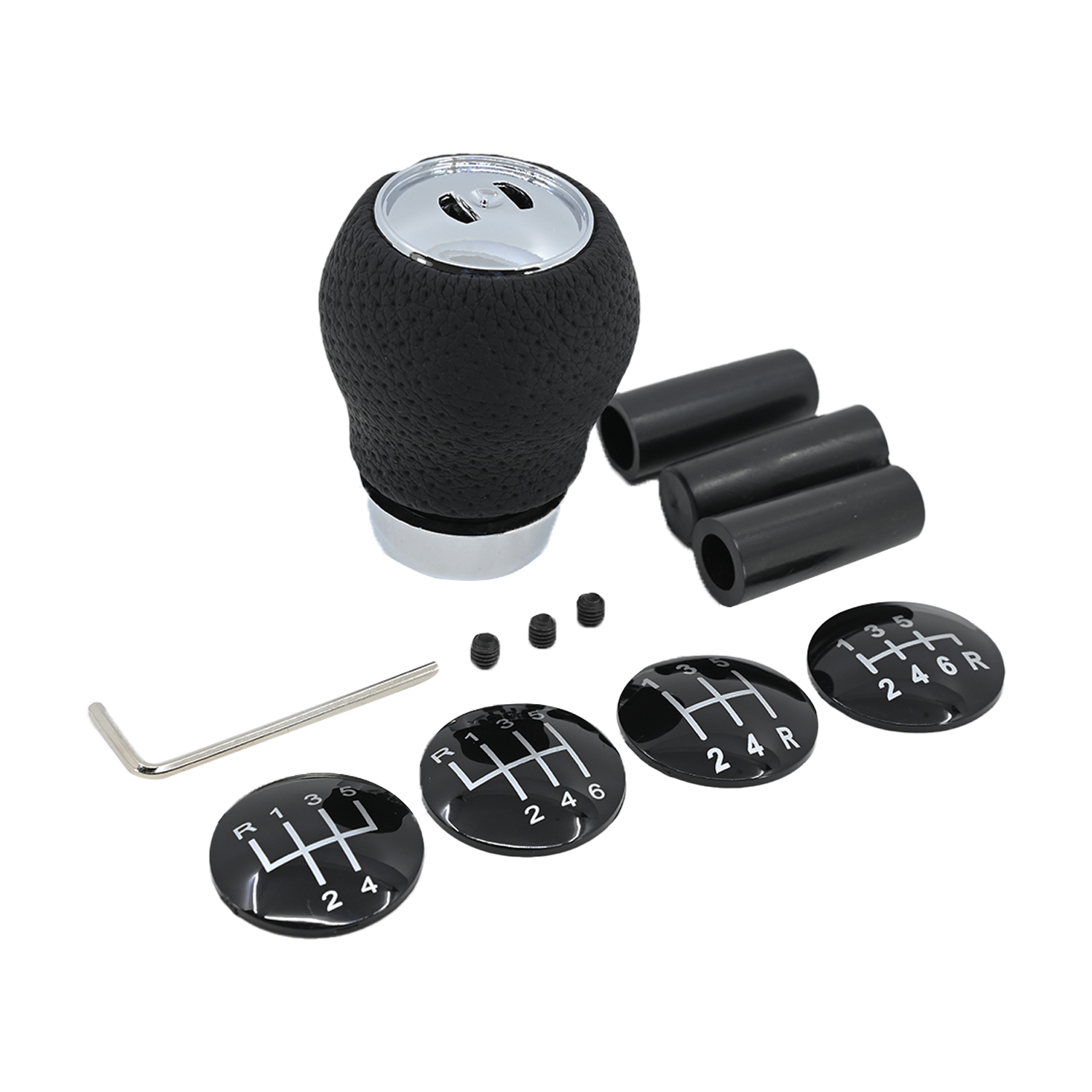 109195 PERILLA UN VARIOS 50-25 DE PALANCA NEGRA/CROMO POMO INTERCAMBIABLE PIEL SINTETICA TIPO ORIGINAL CHN