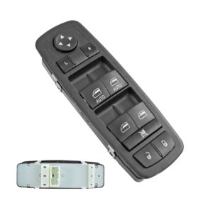 222-1605-09 CONTROL ELEVADOR JP GRAND CHEROKEE 11-14 NEGRO 11 PINS 7 TECLAS CON CONTROL DE ESPEJOS BASE BLANCA DELANTERA IZQ