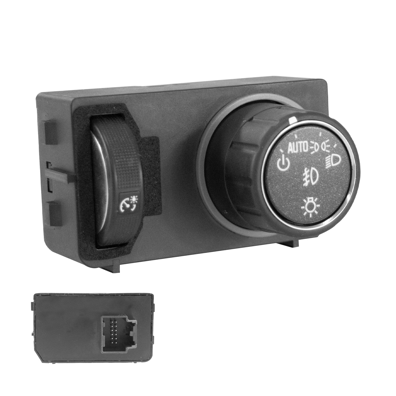 71335 CONTROL ELECTRICO CV CHEYENNE 14-18/ GM SIERRA 14-18/ CV SILVERADO 14-18/ CV SUBURBAN 15-20/ CV TAHOE 15-20/ GM YUKON 15-20/ DE LUCES 12 PINS CON REGULADOR NEGRO PARA FARO NIEBLA 23187806 12 V CC CHN CHIN MANIJAUTO