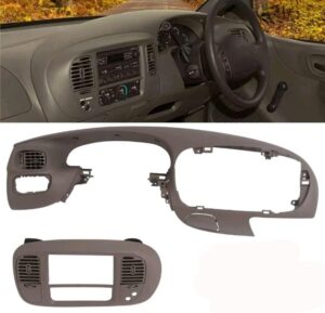 VIT45 VISTA DE ESTEREO Y CONCHA DE TABLERO FORD LOBO 97-03 GRIS COMPLETO PLASTICO