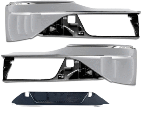 MZ-6984E-02 DEFENSA ALERON KW KENWORTH T-680 T680 NUEVA GENERACION 21-25 LATERAL S/HOYO P/FARO NIEBLA C/REFUERZO Y REJILLA CENTRAL C/FILO CROMADO CROMADA