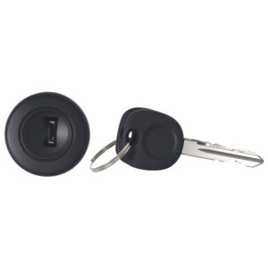 002-0603-03 CILINDRO DE IGNICION CV AVALANCHE 02-06 METAL NEGRO CON LLAVE DELANTERA IZQ