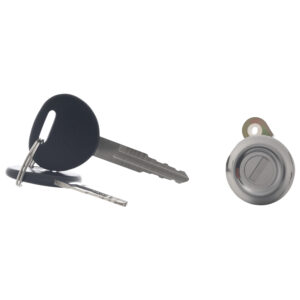 002-0901-06 CILINDRO DE CAJUELA DG ATOS 00-12 METAL CROMO CON LLAVE TRASERA