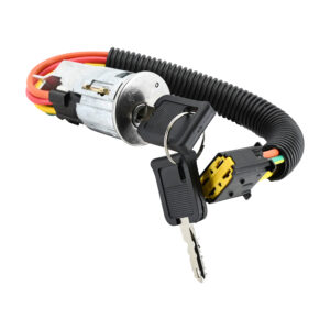 002-2604-02 CILINDRO DE IGNICION RN MEGANE 01-04 CROMADO METAL 4 PINS CON LLAVE DELANTERA DER