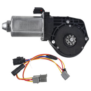 007-1802-00 MOTOR DE ELEVADOR ELECTRICO LC CONTINENTAL 88-94 2 PINS 9 DIENTES 3 HOYOS PARA TORNILLOS ENGRANE ESPUELA DELANTERA DER