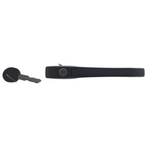 012-3111-41 MANIJA EXTERIOR VW GOLF 87-92 METAL NEGRO/CROMO CON LLAVE Y CILINDRO DELANTERA IZQ