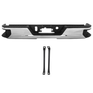 206-6800-05 DEFENSA TRASERA GM SIERRA 19-24 (U.T.P.) COMPLETA CROMADA S/HOYO P/SENSOR S/HOYO P/ESCAPE