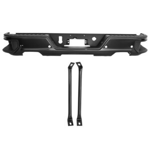 206-6800-10 DEFENSA TRASERA GM SIERRA 19-24 (U.T.P.) COMPLETA NEGRA C/HOYO P/SENSOR C/HOYO P/ESCAPE