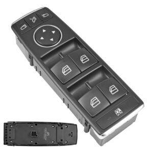 222-2002-01 CONTROL ELEVADOR MC CLASE C 08-14 NEGRO CON FILO CROMO 3 PINS 7 TECLAS PARA ESPEJOS HABATIBLES DELANTERA IZQ