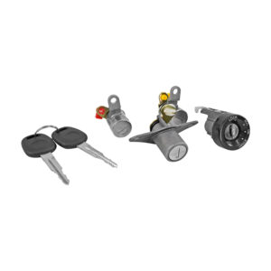 224-0677-01 SET DE CILINDROS CV MATIZ 06-12 METAL CROMO CON LLAVE PARA PUERTA/CAJUELA/ENCENDIDO
