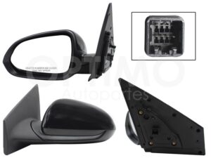 ESP5019 ESPEJO IZQ ELECT NEGRO P/PINTAR C/DESEMPA?ANTE (5PINES) (SEDAN/H-BACK) RIO 18-23