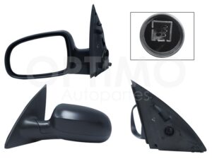 ESP5029 ESPEJO IZQ ELECT NEGRO POROSO (3PINES) (TORNADO 04-11) CORSA 03-08