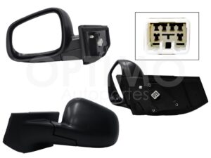 ESP5039 ESPEJO IZQ ELECT NEGRO P/PINTAR (3PINES) (BEAT 18-21 4-5PTAS) SPARK CLASSIC 11-17