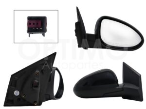 ESP5044 ESPEJO DER ELECT NEGRO P/PINTAR (3PINES) (SEDAN/H-BACK) SONIC 12-18