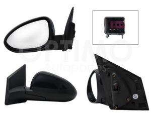 ESP5043 ESPEJO IZQ ELECT NEGRO P/PINTAR (3PINES) (SEDAN/H-BACK) SONIC 12-18