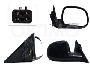 ESP5056 ESPEJO DER ELECT NEGRO P/PINTAR (4PINES) (BLAZER-SONOMA-BRAVADA 95-97) S-10 95-97