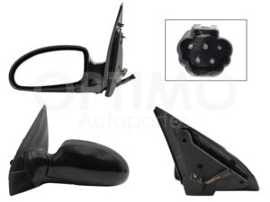 ESP5115 ESPEJO IZQ ELECT NEGRO P/PINTAR (5PINES) FOCUS 00-06