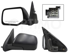ESP5149 ESPEJO IZQ ELECT NEGRO P/PINTAR C/DESEMPA?ANTE (5PINES) ESCAPE 08-12