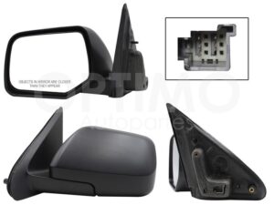 ESP5151 ESPEJO IZQ ELECT NEGRO POROSO C/DESEMPA?ANTE (5PINES) ESCAPE 08-12