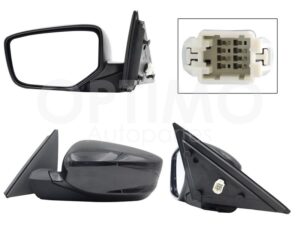 ESP5195 ESPEJO IZQ ELECT NEGRO P/PINTAR C/DESEMPA?ANTE (5PINES) 4PTAS ACCORD SEDAN 08-12