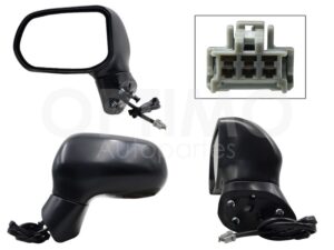 ESP5201 ESPEJO IZQ ELECT NEGRO P/PINTAR (3PINES) 4PTAS CIVIC SEDAN 06-11