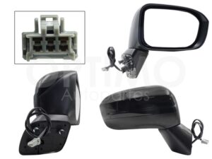 ESP5206 ESPEJO DER ELECT NEGRO P/PINTAR (3PINES) 4PTAS CIVIC SEDAN 14-15