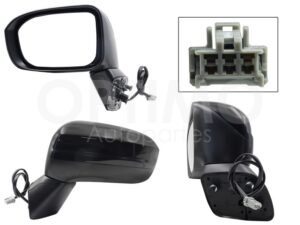 ESP5205 ESPEJO IZQ ELECT NEGRO P/PINTAR (3PINES) 4PTAS CIVIC SEDAN 14-15